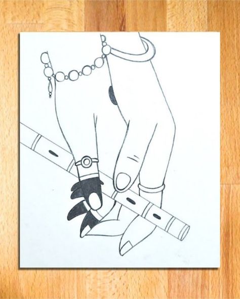 Krishna Ji Drawing Easy Simple, Radhe Krishna Easy Drawing, Lord Krishna Cute Drawings, Radha Krishn Drawings Easy, Radha Krishna Hand Drawing, Simple Radha Krishna Drawing, Radha Krishna Drawing Painting, Krishna Holding Hand, Krishna Feet Drawing