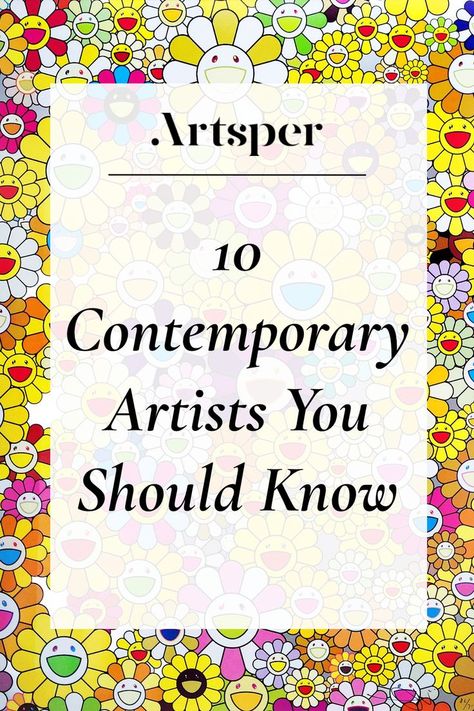 Artsper is breaking down 10 of the world’s most important contemporary artists. From breaking sale records and being exhibited in the world’s most renowned art galleries and museums to receiving praise from art critics and collectors alike, here are the artists who leaving their mark on the contemporary art world. - Contemporary Art, Famous Artists, History of Art, Takashi Murakami, David Hockney, Jeff Koons, Yayoi Kusama Famous Contemporary Art, Famous Art Styles, Art From Around The World, Art Lessons Based On Famous Artists, Contemporary Art Painting Galleries, Famous Collage Artists, Murakami Artist, Famous Watercolor Artists, Jeff Koons Art