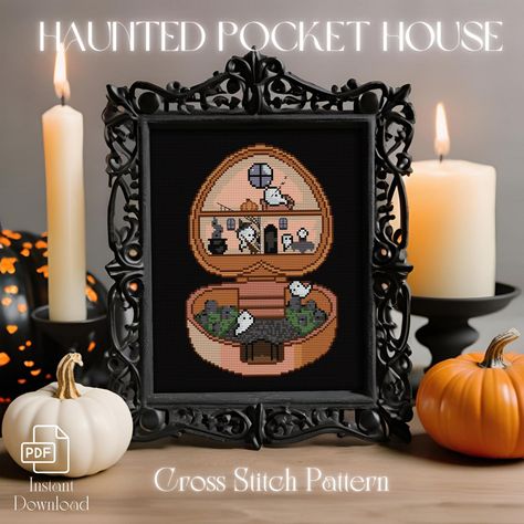 ♰ Discover a unique digital cross-stitch pattern inspired by gothic and mystical themes. Each design from Mystic Cross Stitch is carefully crafted to provide a captivating and detailed embroidery experience ♰ 🖤 What's Included: A PDF file containing: 。The detailed cross-stitch pattern in both color and black and white, full-page and enlarged 。Information on recommended DMC colors 。Final dimensions 。Clear and easy-to-follow instructions 🖤 Instructions for Ordering and Downloading: 。Add to Cart: Select the desired pattern(s) and add them to your cart. 。Proceed to Payment: Complete your purchase by following the payment steps. 。Instant Download: Once payment is complete, you will see a button to download your digital file immediately. If it doesn't appear, find it under "My Account" then "P Cross Stitch Ideas Unique, Silly Embroidery, Creepy Cross Stitch Pattern Free, Ouija Board Cross Stitch Pattern, Oddities Cross Stitch, Cauldron Cross Stitch Pattern, Haunted House Cross Stitch Pattern, Detailed Cross, Halloween Cross Stitch Charts