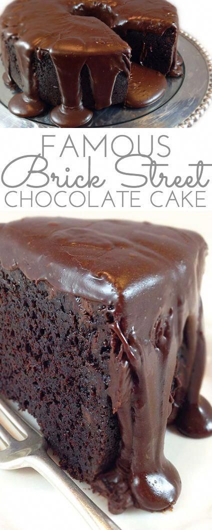 Dense Chocolate Cake, Brick Street, Ganache Frosting, Baking Cocoa, Best Chocolate Cake, Oreo Dessert, Think Food, Hot Fudge, Paula Deen