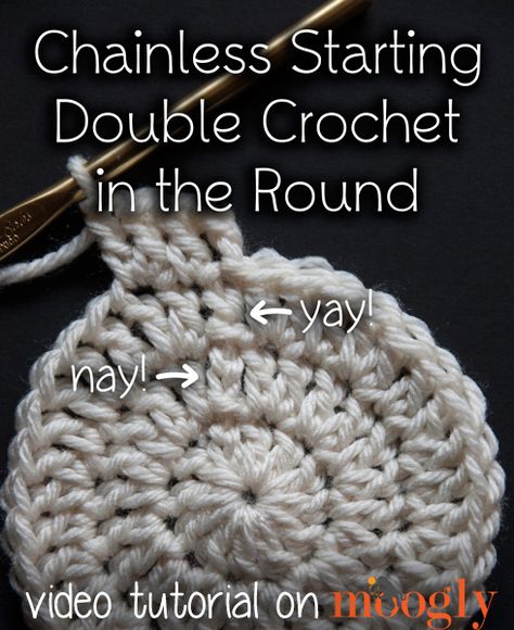 Double Crochet In The Round, Crochet In The Round, Crochet Chain, Crochet Motifs, Crochet Stitches Tutorial, Crochet Instructions, Crochet Round, Crochet Stitches Patterns, Crochet Stitch