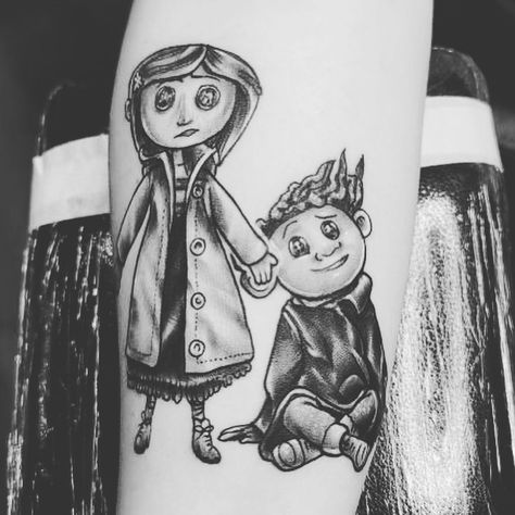 Wybie Tattoo, Other Wybie, Wybie Lovat, Coraline Wybie, Coraline Drawing, Coraline Tattoo, Tim Burton Tattoo, Coraline And Wybie, Kiss Tattoos