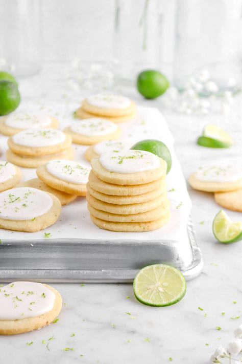 Key Lime Shortbread, Lime Shortbread Cookies, Key Lime No Bake, Lime Shortbread, Small Batch Cookie Recipe, Key Lime Cookies, Key Lime Desserts, The Perfect Cookie, Cookie Recipes From Scratch