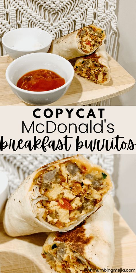 Breakfast Burrito Mcdonalds, Mcdonalds Burrito Recipe, Breakfast Burritos Mcdonalds Recipe, Freezer Burrito Recipe, Sonic Breakfast Burrito Recipe, Mcdonald’s Breakfast Burrito Copycat, Mcdonald’s Breakfast Burrito, Mcdonalds Copycat Recipes Breakfast, Copycat Mcdonalds Breakfast Burrito