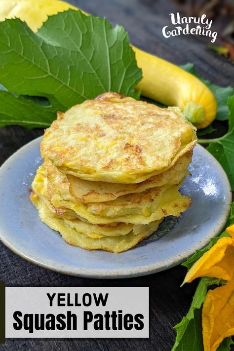 This recipe for yellow squash patties is quick, easy, and delicious. They're also super simple to make gluten free! Yellow Squash Patties, Squash Pie Recipes, Easy Squash Recipes, Squash Patties, Squash Pancakes, Squash Cakes, How To Make Yellow, Fresh Vegetable Recipes, Squash Fritters