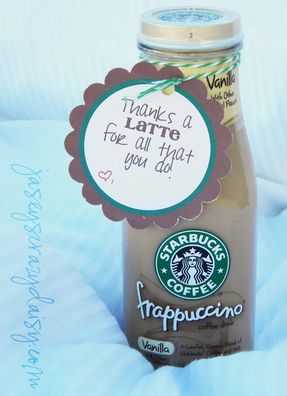 Teacher Gift idea: Starbucks Gift Cards "Thanks a latte for all you do" Thanks A Latte, Volunteer Gifts, Volunteer Appreciation, Crazy Daisy, Starbucks Gift Card, Starbucks Gift, Staff Appreciation, Employee Appreciation, Teacher Appreciation Week