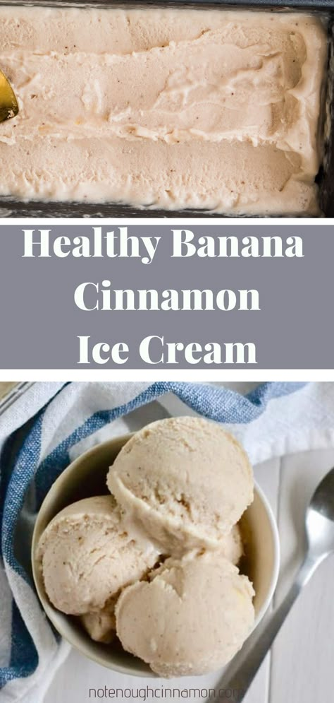 Greek Yogurt Ice Cream, Homemade Gelato, Healthy Homemade Ice Cream, Healthy Ice Cream Recipes, Cinnamon Ice Cream, Yogurt Ice Cream, Protein Ice Cream, Healthy Ice Cream, Healthy Banana