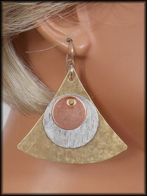 Copper earrings handmade