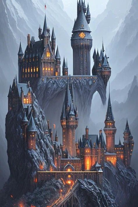 Fantasy University Concept Art, Witch School Building, Fantasy Academy Art, Arcane University, Magic Academy Art, Fantasy Academy Building, Fantasy University, Dnd Cities, Dragon Academy