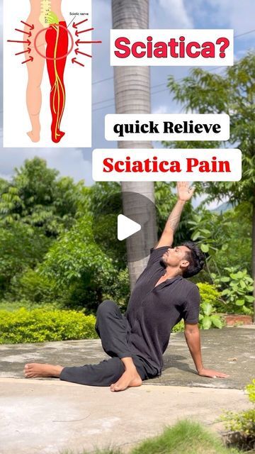 Yogacharya Deepak Pokhriyal on Instagram: "No More Sciatica Pain 👍✅🦵 ….. .  #sciatica #backpain #yoga #yogapractice #reels #trendingreels #meditation #viral #motivation #getfit #jointpain #yogalife" Siatic Streches Yoga, Siatic Streches, Yoga For Sciatica, Sciatica Stretches, Sciatica Exercises, Sciatica Pain, Sciatica, Yoga Life, Yoga Practice