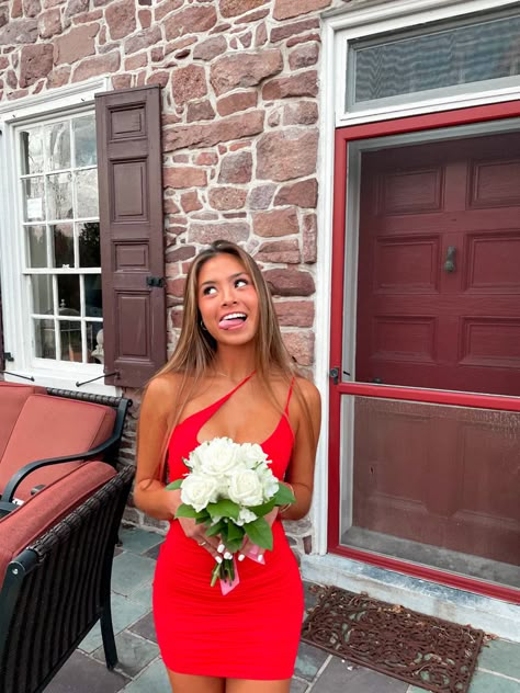 Dark red hoco dress