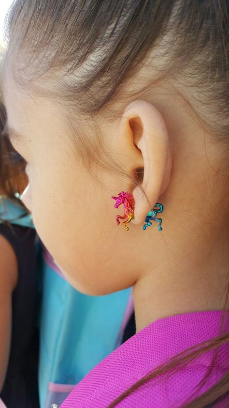 Cutest little girls earrings ever! #Charm #Fusion #Vibes #of #Unique #of #Jewelry #A #Organizers #Gemstone #Cali #and #the #Coastal #of #Accessories #Exploring #Jewelry #Culture #Creativity #of Creative Earrings, Girl Tribe, Children's Jewelry, Cats Pictures, Unicorn Jewelry, Geeky Girls, Piercings For Girls, Jewelry Organizers, Coastal Vibes