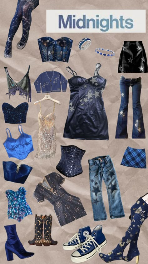 Midnights outfits #swiftie #outfitinspo #erastour #midnightsoutfits Midnight Themed Outfit, Taylor Swift Midnights Outfit Aesthetics, Midnight Album Outfits, Taylor Swift Eras Tour Outfits Midnight, Ears Tour Outfits Midnights, Midnights Taylor Outfit Ideas, Taylor Swift Midnights Era Outfits Ideas, Taylor Swift Eras Tour Outfit Midnights, Ears Outfits Taylor Swift