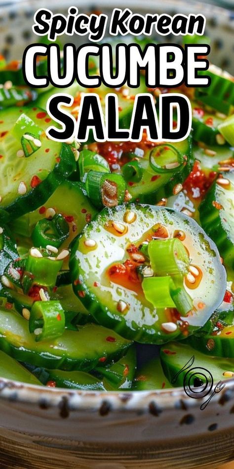 Spicy Korean cucumber salad is crunchy and refreshing with spicy, savory, salty, tangy, and a touch of sweet taste. This easy-to-make salad has English cucumbers tossed in spicy gochugaru (Korean red pepper flakes) soy sauce dressing. Korean Cucumber Salad Kimchi Recipe, Hot Cucumber Recipes, Cucumber Jalapeno Salad, Sweet And Spicy Cucumber Salad, Korean Spicy Cucumber Salad, Spicy Korean Cucumber Salad, Korean Cucumber Salad Recipe, Spicy Cucumber Salad Asian, English Cucumber Recipes