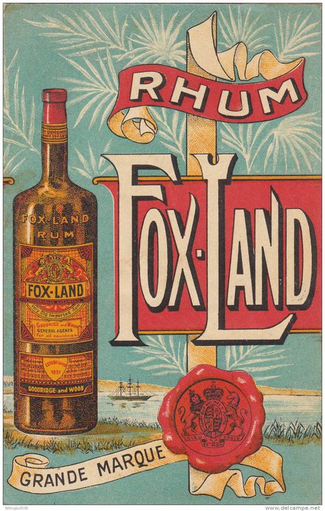 Rum Label, Drinks Poster, Vintage Drinks, Night Illustration, Old Ads, Red Hood, Wedding Signage, Mixology, Kitchen Art