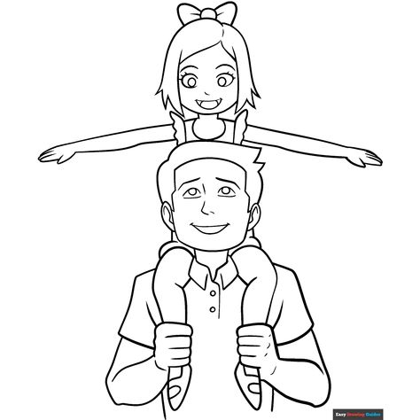 Free Father and Daughter Coloring Page for Kids Daughter Coloring Pages, Sisters Coloring Pages, Cartoon Mom, People Coloring Pages, Simpsons Drawings, Free Printable Coloring Sheets, Boy Coloring, Family Coloring, Mermaid Coloring Pages