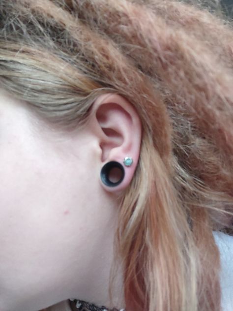 Piercing Journey 00g Stretched Ears, Tunnel Piercing, Second Hole Piercing, Second Ear Piercing, Dread Head, Stretched Lobes, Cool Piercings, Kehlani, Ear Gauges