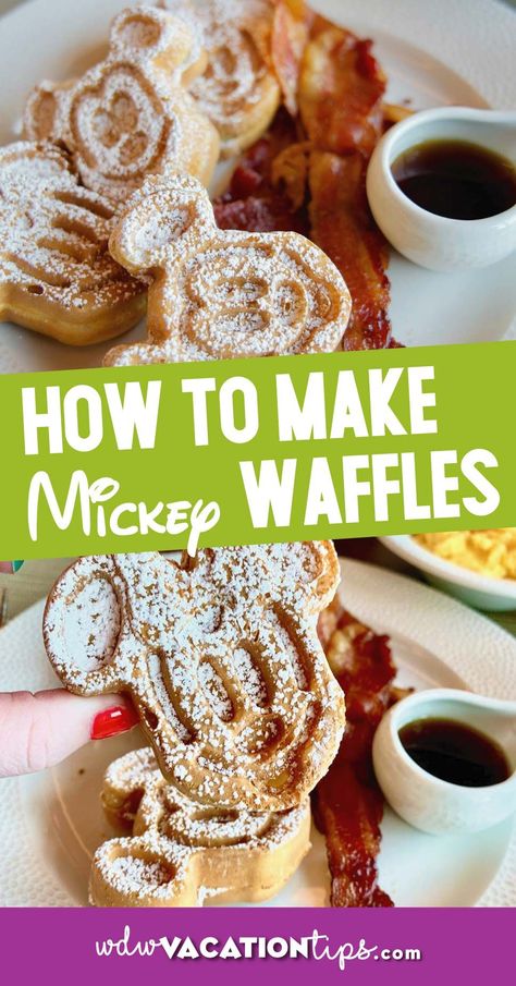 Mickey Mouse Waffle Recipe, Mickey Waffles Recipe, Disney Breakfast Ideas At Home, Disney Waffle Recipe, Mickey Mouse Waffles, Disney Breakfast Ideas, Mickey Waffle Recipe, Disney Waffles, Mickey Classroom