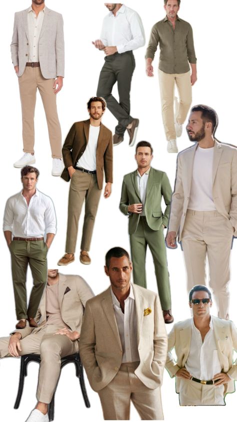 Men Dress Code For Wedding, Summer Formal Men Wedding, Mens Island Wedding Outfit, Summer Cocktail Outfit Men, Spanish Wedding Guest Outfit Men, Neutral Wedding Guest Outfit Men, Civil Wedding Outfit Men, Men Wedding Guest Outfit Summer, Mens Formal Wedding Attire Guest