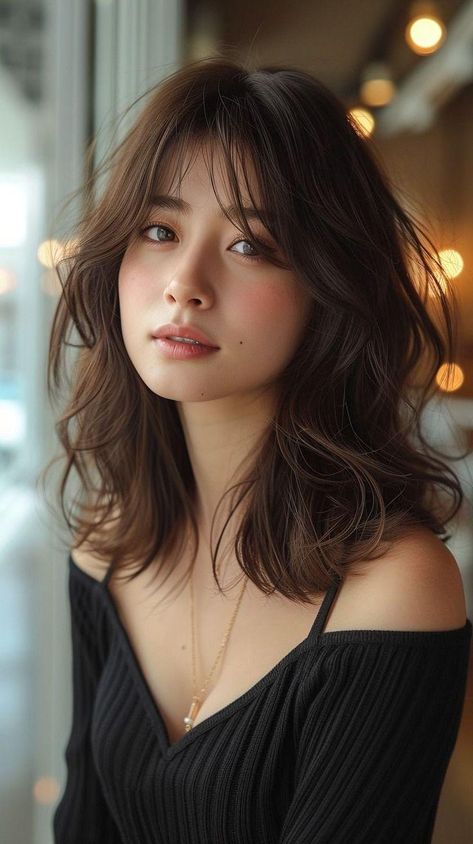 Best Haircut For Round Face Girl, Hair Styles For Big Faces, Cute Hairstyles For Round Face, Hair Cuts To Make Your Face Slimmer, Medium Hair Cuts Ideas For Round Face, Mid Haircut For Women, Oblong Face Haircut, Haircut For Oblong Face Shape, Hair Cuts For Long Face Shape