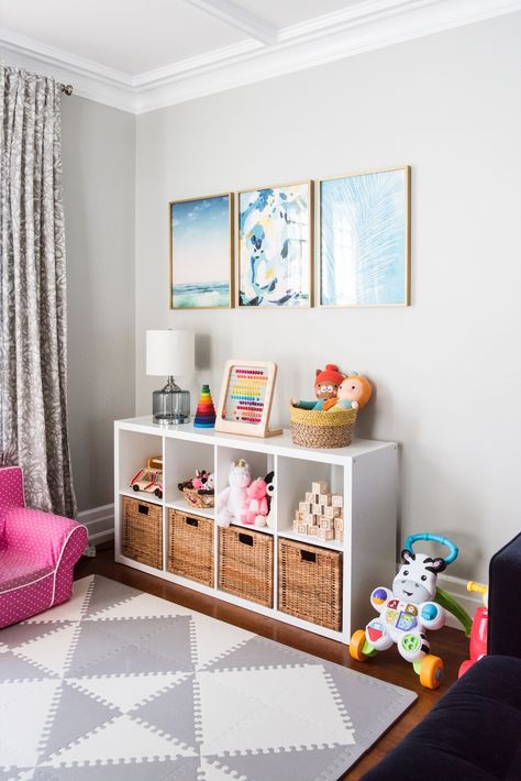 Modern Playroom Ideas from @cydconverse | Kids playroom ideas, home decor ideas, entertaining tips, party ideas and more from @cydconverse Modern Playroom Ideas, Kids Playroom Ideas, Modern Playroom, Colorful Playroom, Living Room Playroom, Modern Apartment Decor, Office Playroom, Toddler Playroom, Playroom Design