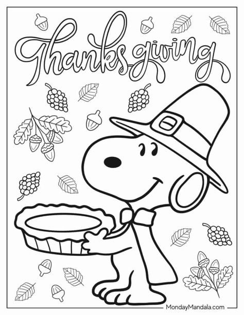 Peanuts Thanksgiving Coloring Pages, Snoopy Thanksgiving Coloring Pages, Cartoon Thanksgiving Drawings, Thanksgiving Colouring Sheets, Snoopy Fall Coloring Pages, Thanksgiving Colouring Printables, Fall Kids Coloring Pages, 6th Grade Thanksgiving Activities, Snoopy Coloring Pages Free Printable