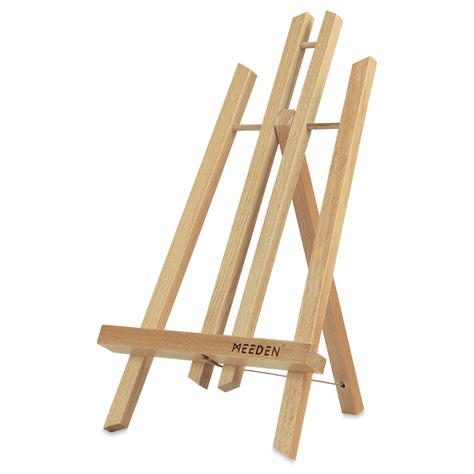 Display for your canvases  photos  and art in style with the Meeden A-Frame Tabletop Display Easel. This pre-assembled  premium wood easel has a smooth  stain-resistant finish and durable construction made stable with a reinforced leather strap. When not in use  it folds up for easy storage. - Meeden A-Frame Tabletop Display Easel - Natural  Pkg of 12  16" H Wood Easel, Display Easel, Paint Swatches, Display Furniture, Paper Board, Tabletop Display, Table Top Display, Art Furniture, Photo Canvas