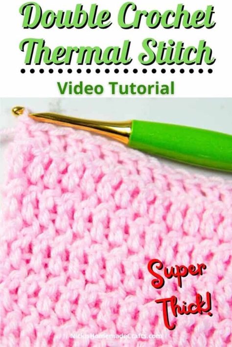 Crochet Thermal Stitch, Thermal Stitch, Crochet Potholder, Crochet Potholder Patterns, Crochet Hot Pads, Crochet Baby Hat Patterns, Crochet Stitches Guide, Half Double Crochet Stitch, Potholder Patterns