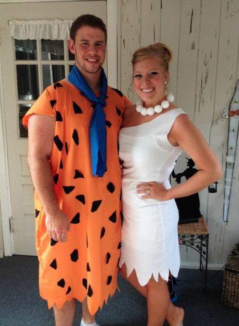 20 Best DIY Couples Halloween Costumes That Can Be Worn in Front of Kids - Gathered In The Kitchen Easy Couple Costumes, Flintstones Costume, Halloween Costume Couple, Couple Halloween Costume, Easy Couple Halloween Costumes, Easy Couples Costumes, College Halloween Party, Halloween Costumes Diy Couples, Couples Halloween Costumes