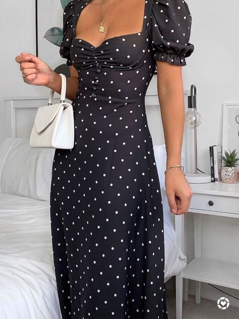 Dot print dress