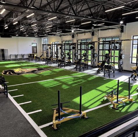 Home Gym Turf, Public Gym Design, Gym Business Ideas, Open Gym Design, Training Facility Design, Sports Complex Design, Gym Exterior, Boxing Gym Design, Home Gym Design Luxury