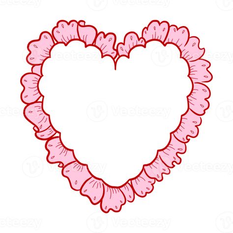 Heart Logos Ideas, Heart Lock Aesthetic, Lace Heart Drawing, Heart Frame Tattoo, Heart Frame Png, Pink Heart Frame, Journal Frame, Valentine Frame, Valentines Designs