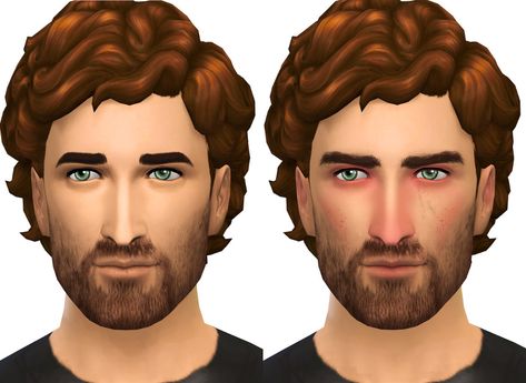 Skin Details Many people asked me how I made my... - The Sims 4: Middle Easterners & South Asians Sims 4 Smooth Skin, Rosy Skin, My Sims, Skin Details, Receding Hairline, Ts4 Cc, Sims 4 Mods, The Sims 4, Many People