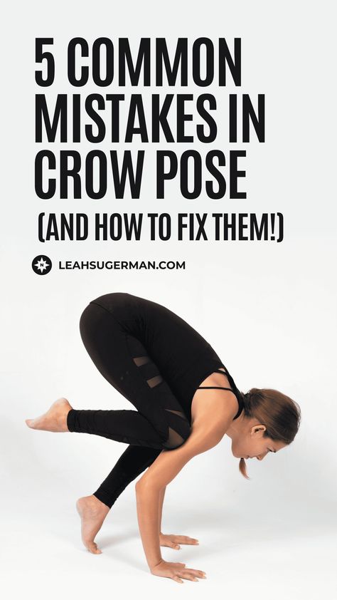 Crow pose (bakasana) is everyone’s favorite party trick but it’s not an easy pose to master. Here are 5 common mistakes and how to fix them to fly with ease. Yoga Crow Pose, Yoga Sequence For Beginners, Yoga Inversions, Manipura Chakra, Home Yoga Practice, Crow Pose, Yoga Poses Advanced, Yoga Tutorial, Mario Nintendo