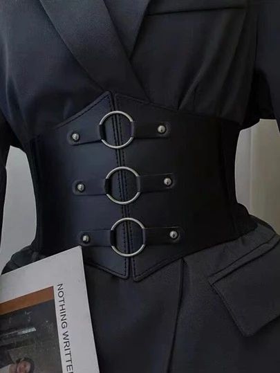 Cinto Corset, Corset Belts, Waist Belt Women, Leather Corset Belt, Black Circle, Corset Belt, Retro Mode, Leather Corset, Stretch Bands