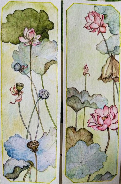 Hand Painted Bookmark Ideas, Watercolor Gifts Ideas, Painted Bookmarks Ideas, Watercolour Bookmark Ideas, Hand Painted Bookmarks, Bookmark Painting Ideas, Watercolor Bookmarks Ideas, Bookmark Drawing, Watercolor Gift Ideas