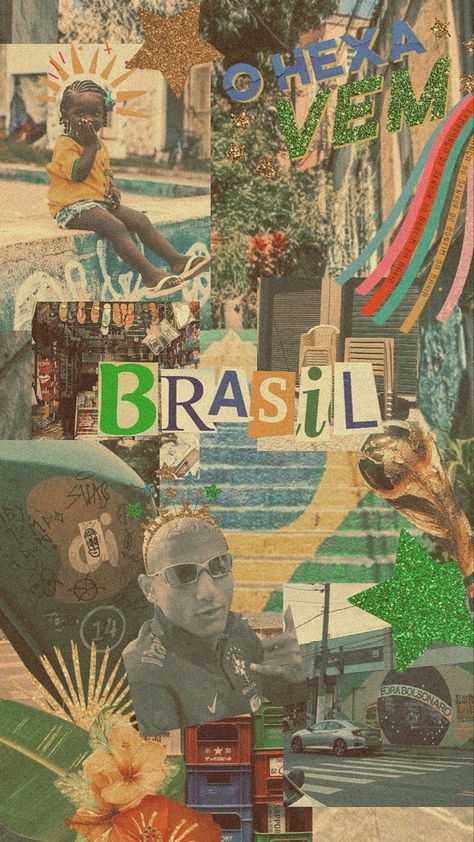 Brazil Life, Brazil Wallpaper, Brasil Aesthetic, Brazil Culture, Travel Collage, Brazil Travel, Hippie Wallpaper, Summer Wallpaper, Aesthetic Collage