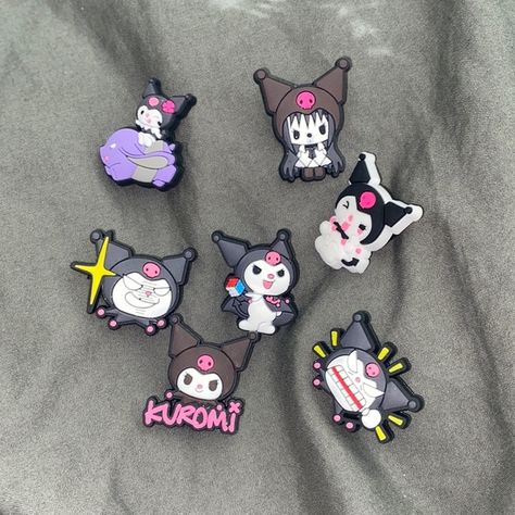 Sanrio Kuromi Jibbitz Kuromi Jibbitz, Jibbitz For Crocs, Sanrio Accessories, Slay Girl, Sanrio Kuromi, Plus Fashion, Closet, Fashion Tips, Clothes Design