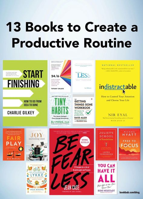 These excellent productivity books will help you create routines and structure in your day-to-day life. Books For Time Management, Books On Productivity, Books About Productivity, Books About Time Management, Books Atomic Habits, Productivity Books, Best Historical Fiction Books, Get Stuff Done, Best Self Help Books