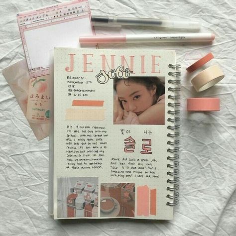 ✨Stationery Daily ✨ on Instagram: “JENNIE 😍How amazing is this? | cred: pinterest -- Follow @stnrydaily for daily stationery curation | #stnrydaily to be featured! • • •…” Music Journal, Bullet Journal Mood, Bullet Journal Aesthetic, Cute Journals, Bullet Journal School, Diary Ideas, Bullet Journal Themes, Bullet Journal Writing, Bullet Journal Lettering Ideas