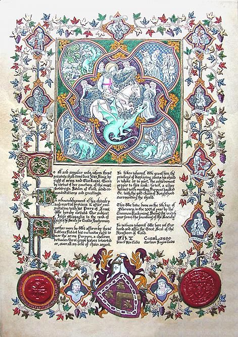 Kingdom of Lochac scribal site Sca Scrolls, Ancient Manuscripts, Society For Creative Anachronism, Art Medieval, Medieval Illumination, Illustrated Manuscript, Books Design, Illumination Art, Book Of Kells