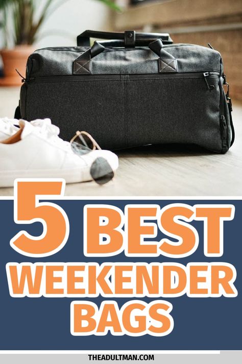 Do you have a quick weekend trip coming up and need a stylish men's bag to accompany you? We put together a list of our five favorite weekender bags, from inexpensive and stylish to luxury leather heirlooms so you can find the perfect one for your next jaunt. #weekenderbag #mensbag #leather #mens #packing #best Men’s Weekender Bag, Men’s Duffle Bag, Mens Weekender Bag, Mens Overnight Bag, Mens Weekend Bag, Carryon Bag, Weekend Bags, Bags 2024, Weekender Bags