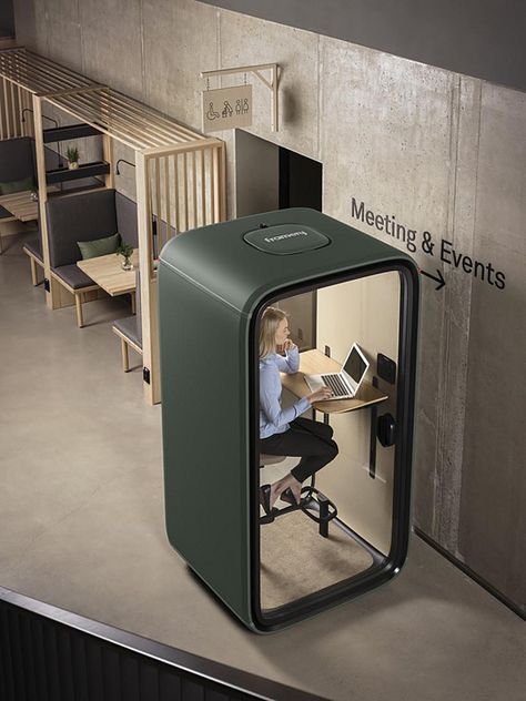 Movable Office Furniture, Technology Office Design, Smart Office Design, Focus Space, Office Booth, Phone Booth Office, Coworking Space Design, Office Design Trends, Office Pods