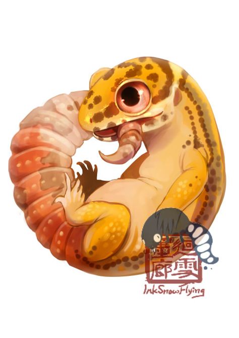 Leopard Gecko by Silce-Wolf Gecko Character, Cute Gecko, Cute Lizard, Leopard Geckos, Cute Reptiles, Leopard Gecko, Vivarium, Anime Animals, Reptiles And Amphibians