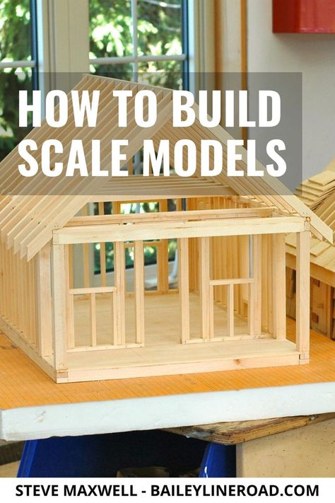 Scale Model Homes, Scale Model Architecture, Scale Model Building, Model House, Model House Plan, Free Woodworking Plans, Wood Model, Architecture Design Concept, Miniature Houses