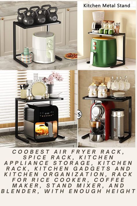 Air Fryer Storage Ideas, Kitchen Appliance Storage, Knife Rack, Kitchen Corner, Kitchen Rack, Grilling Tools, Bbq Accessories, Grill Accessories, Tool Holder