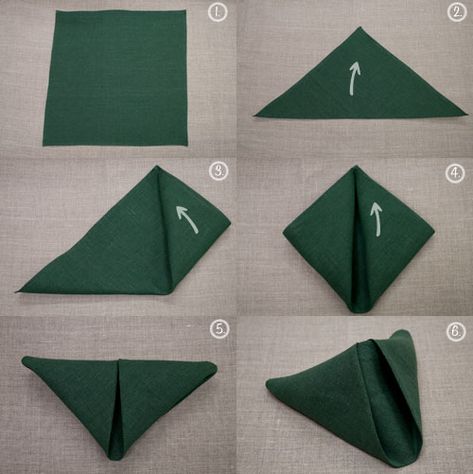 Fold Napkins like a Pro | Fabrics-Store.com - The Thread Simple Napkin Folding, Napkin Origami, How To Fold Napkins, Diy Napkin Folding, Napkin Folding Tutorial, Fold Napkins, Fancy Napkin Folding, Christmas Napkin Folding, Easy Napkin Folding