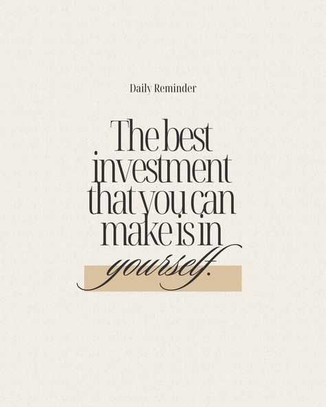 Daily reminder to always keep investing in yourself ✨ Whether it's through learning something new, practicing self-care, or pursuing your passions, remember that you are worth the time and effort. By dedicating moments each day to your personal growth and well-being, you are not only enriching your own life but also setting yourself up for a brighter and more fulfilling future. 🤍 - - - #investment #dailyreminder #love #fulfillingdreams #brightfuture #keeppushing #selflove #positivity #bra... Building Yourself, Investing In Yourself, Learning Something New, Building Wealth, Keep Pushing, Wealth Building, Bright Future, Spiritual Inspiration, Best Investments