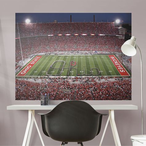 Ohio State Decor, Biggest Stadium, Ohio Stadium, Wall Graphic, Wall Decor Decals, Ohio State Football, Carolina Gamecocks, South Carolina Gamecocks, Removable Wall Murals