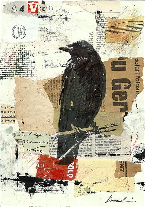 Kunst Collages, Collage Mixed Media Art, Caw Caw, Collage Cards, Collage Paintings, Collage Inspiration, Collage Mixed Media, Art Students, Soyut Sanat Tabloları